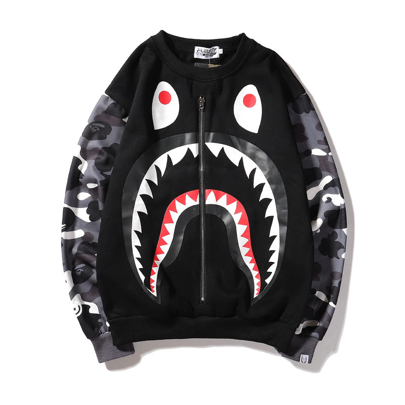 2019 Shark Camouflage Cartoon Hoodie for Teens