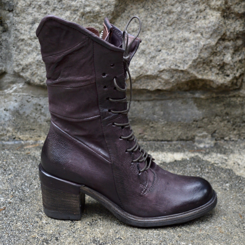 New Autumn Winter High-Heeled Thick Boots