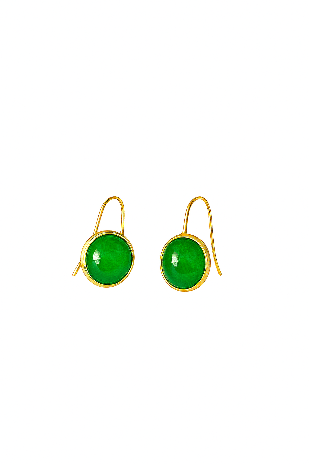 White Jade, 18K Gold Plating, Handmade