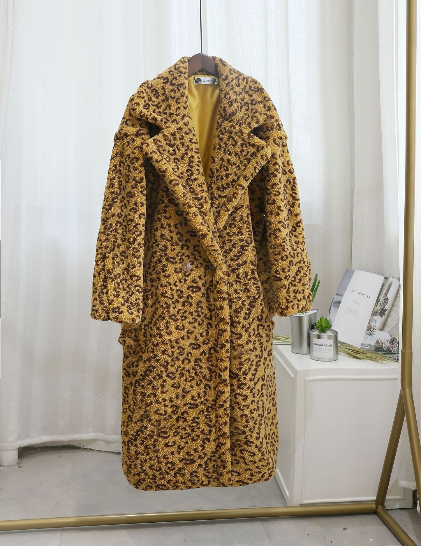 Sheep Sheared Fur Loose Overcoat Jacket