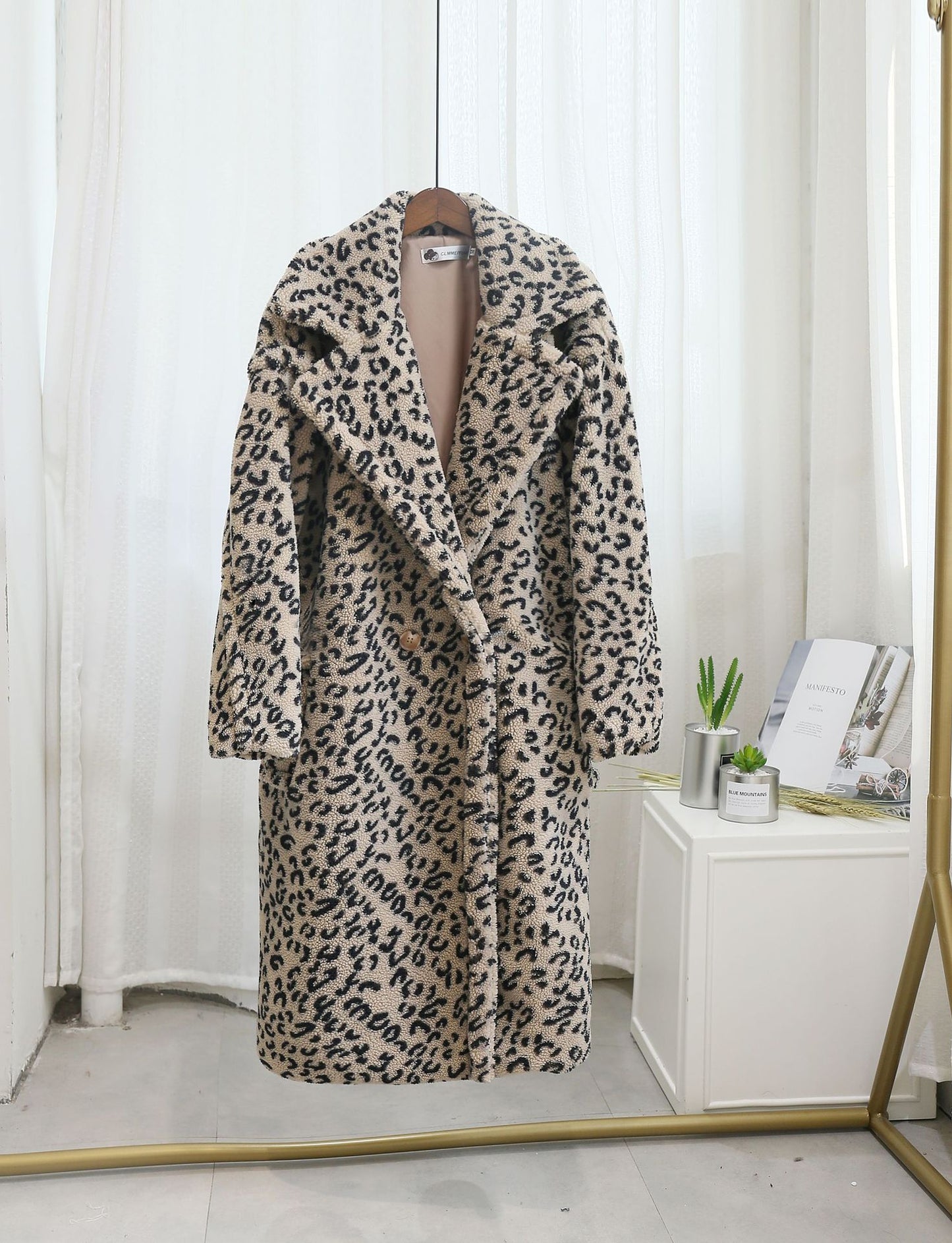 Sheep Sheared Fur Loose Overcoat Jacket