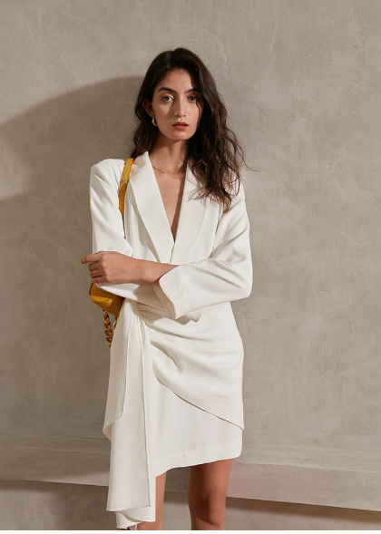 High-End Light Luxury Dress with Long Sleeves and Skirt