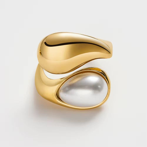 Cami Pearl Stacked Ring