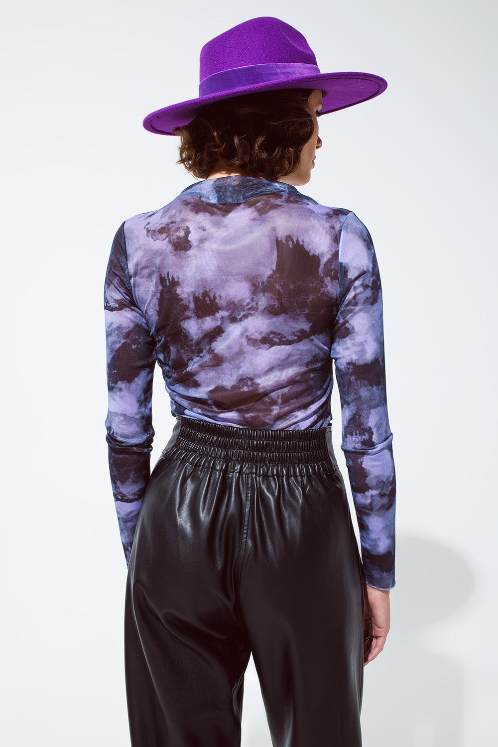 Abstract Purple Print Shirt