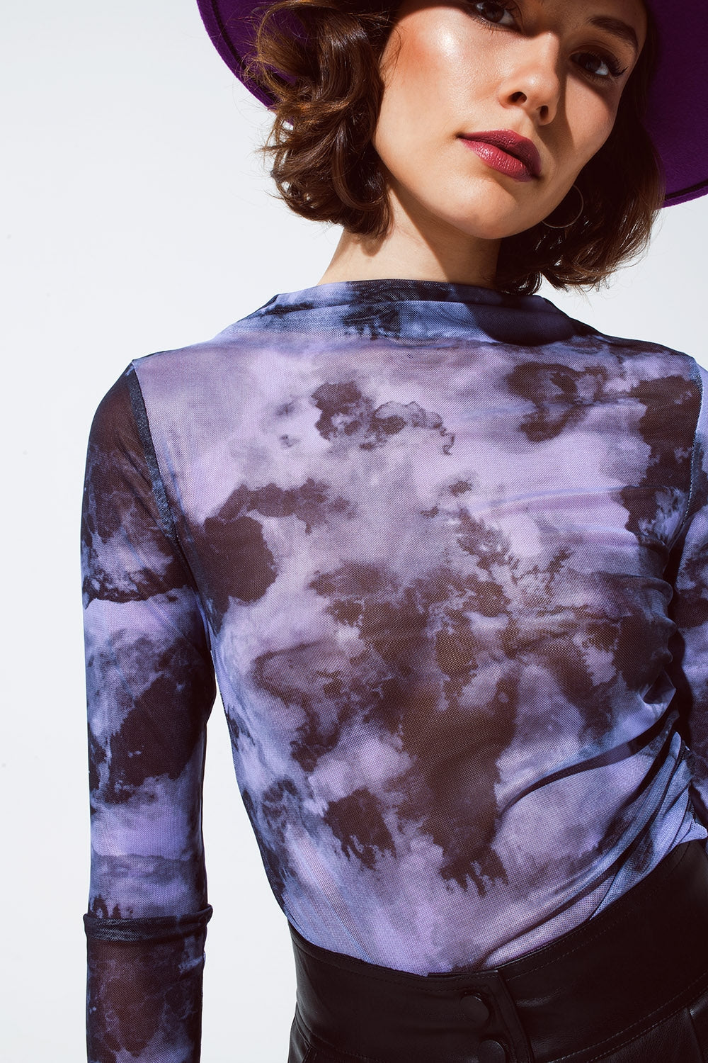 Abstract Purple Print Shirt