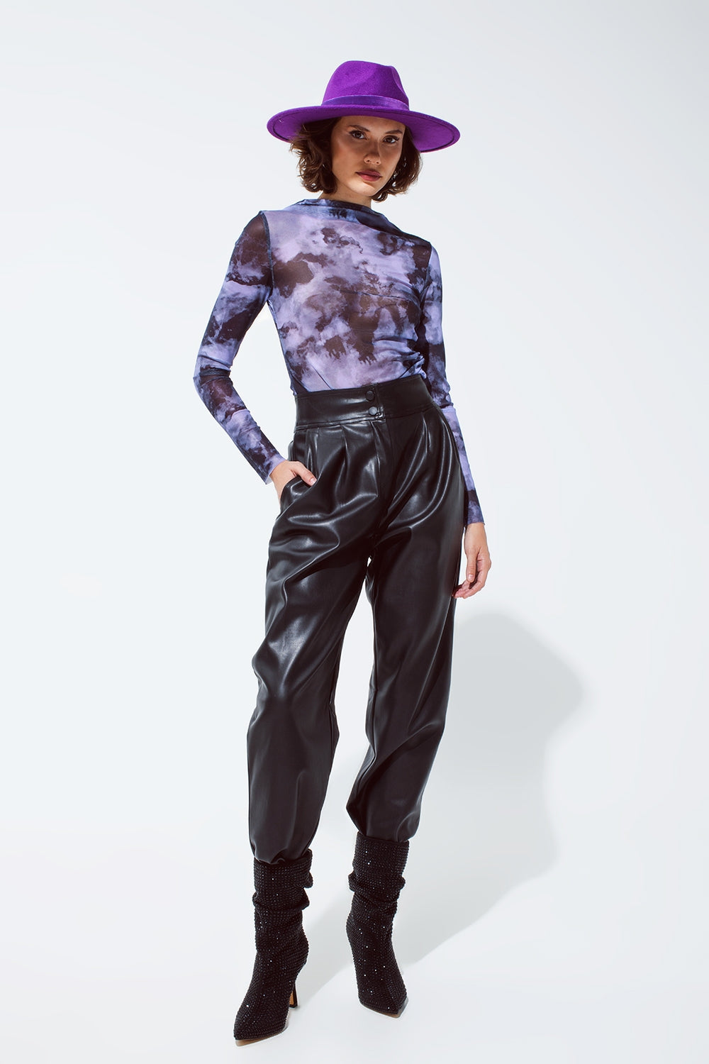 Abstract Purple Print Shirt