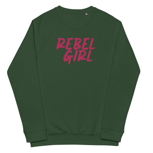 Rebel Girl Unisex organic raglan sweatshirt Organic Clothing with