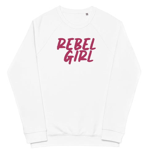 Rebel Girl Unisex organic raglan sweatshirt Organic Clothing with